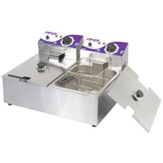 6 + 6 l Twin deep fryer 12 l 2500 W Indicator light Stainless steel