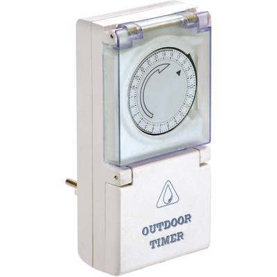AS Schwabe 24031 Timer/power strip analogue 24h mode 3500 W IP44