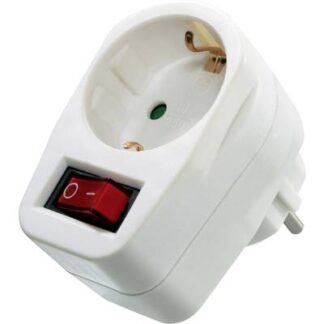 AS Schwabe 45037 In-line socket with switch + built-in switch White