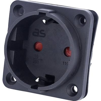 AS Schwabe 45081 Flush-mount socket Black