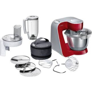 Bosch Haushalt MUM58720 Food processor 1000 W Dark red, Silver (matt)