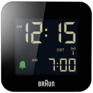 Braun BC08B-DCF Radio Alarm clock Black Negative display