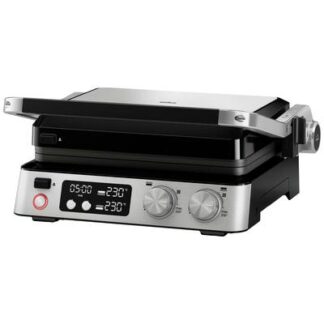 Braun CG7040 CG BRAUN STEELBK Table Grill press Timer function, hinged, with display, portable Black, Stainless steel