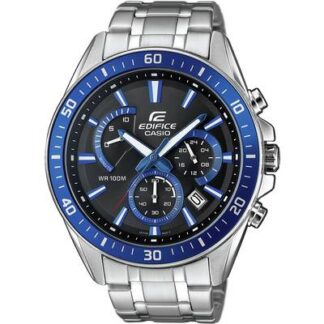 Casio Chronograph Wristwatch EFR-552D-1A2VUEF (L x W x H) 53 x 47 x 12.3 mm Silver-blue Enclosure material=Stainless steel Material (watch strap)=Stainless