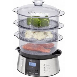 Clatronic DG3547 Steam cooker with display, Timer function Stainless steel, Black