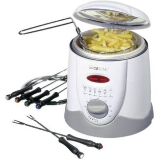 Clatronic FFR 2916 Fondue deep fryer 840 W with manual temperature settings White, Grey