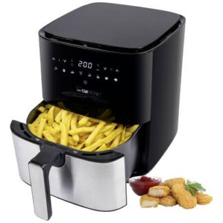 Clatronic FR 3782 H Air fryer 5.0 l 1450 W Fan-assisted oven Stainless steel, Black