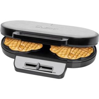 Clatronic WA 3745 Twin waffle maker Inox finish, Black