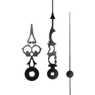 Clockhand set Antique finish Aluminium Black Round