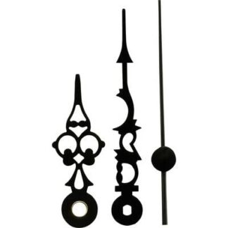 Clockhand set Antique finish Aluminium Black Slot