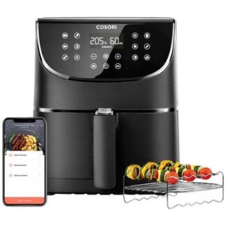 Cosori CS158-AF-RXB Air fryer 5.5 l 1700 W App-controlled, Non-stick coating, with display, BPA-free, Overheat protection, Timer function Black