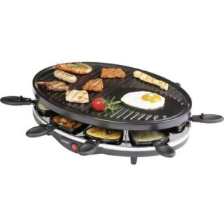 DOMO DO9038G Raclette Grill function, Non-stick coating, Indicator light, 8 pannikins Black