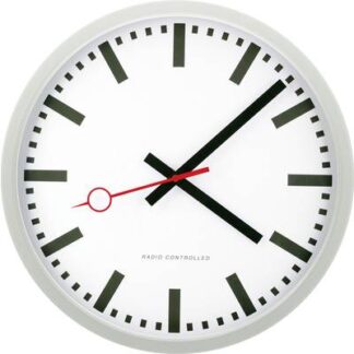 EUROTIME 59530-07 Radio Wall clock 35 cm Silver Noiseless movement