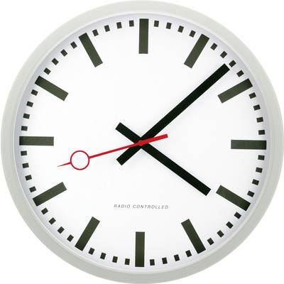 EUROTIME 59530-07 Radio Wall clock 35 cm Silver Noiseless movement