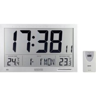 Eurochron EFWU Jumbo 102 Radio Wall clock 370 mm x 230 mm x 30 mm Silver