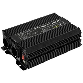 Goobay Inverter Goobay 58890 Auto Stromwandler 1000 Watt 12 V DC auf 230 V AC Autobatterie USB 1000 W 12 V - 230 V