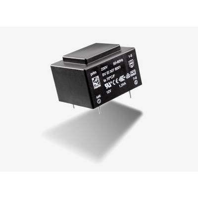 Hahn BV EI 306 8016 PCB mount transformer 1 x 230 V 1 x 6 V AC 2.8 VA 467 mA