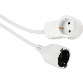 Hama 00133801 Current Cable extension White 3.00 m H05VV-F 3G 1,5 mm²