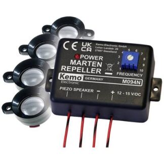 Kemo M094 Ultrasonic marten repeller incl. LED guard, separate loudspeakers 1 pc(s)