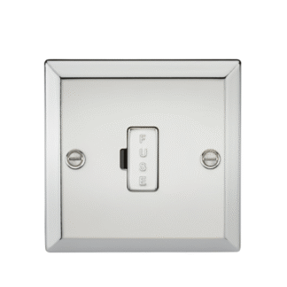 KnightsBridge 13A Fused Spur Unit - Bevelled Edge Polished Chrome