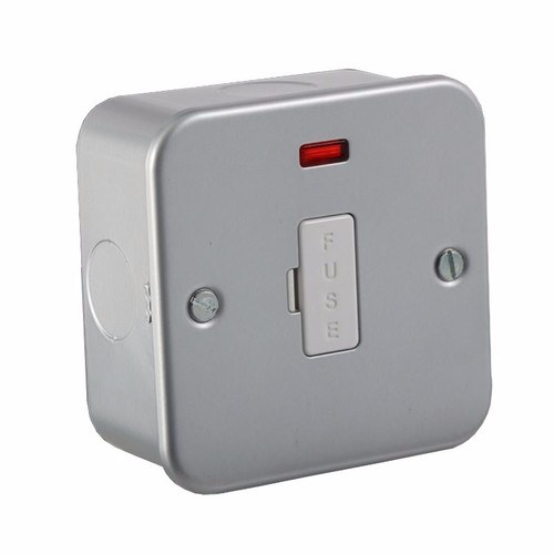 KnightsBridge 13A Rated Metal Clad Fused Connection Spur Unit With Neon