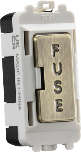 KnightsBridge 13A fused module - antique brass
