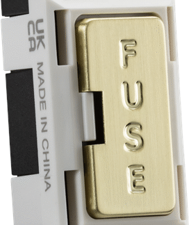 KnightsBridge 13A fused module - brushed brass
