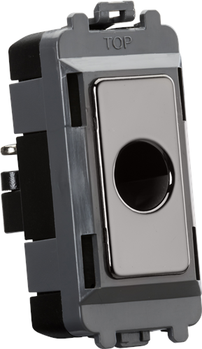 KnightsBridge Flex outlet module (up to 10mm) - black nickel