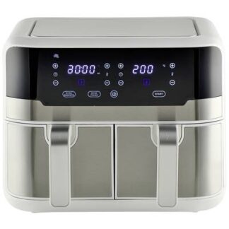 MasterPRO Air fryer 9 l 2400 W Non-stick coating, Cool touch housing, Timer function, Overheat protection, with display White/stainless steel