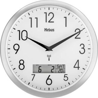 Mebus 19422 Radio Wall clock 30 cm x 3 cm Silver