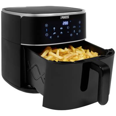 Princess 01.182254.01.001 Air fryer 8 l 1800 W Non-stick coating, Heat convection, Timer function, Temperature pre-set, with display Black