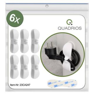 Quadrios 23CA247 Cable mount Self-adhesive 23CA247 White 6 pc(s)