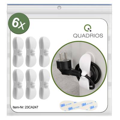 Quadrios 23CA247 Cable mount Self-adhesive 23CA247 White 6 pc(s)