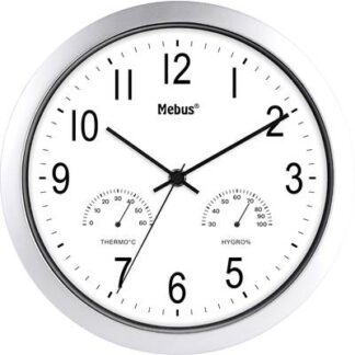 Quartz Wall Clock with Thermometer and Hygrometer