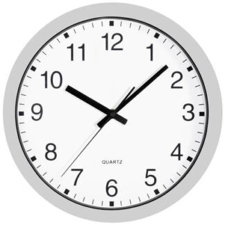 Quartz Wall clock 30 cm x 4 cm Silver
