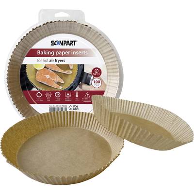 ScanPart 2910070002 Hot air fryer paper 16 cm round, 100-PC