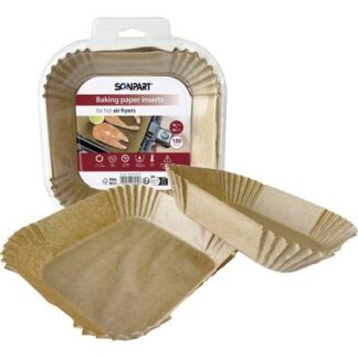 ScanPart 2910070004 Hot air fryer paper 16x16 cm square, 100pc