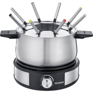 Severin 2471 Fondue 1500 W stepless thermostat Stainless steel, Black