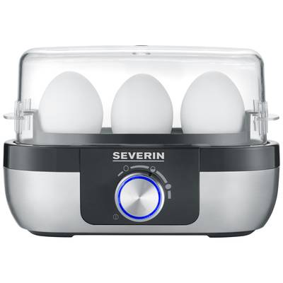Severin EK 3163 Egg boiler BPA-free, with graduated beaker, with egg piercer Stainless steel, Black