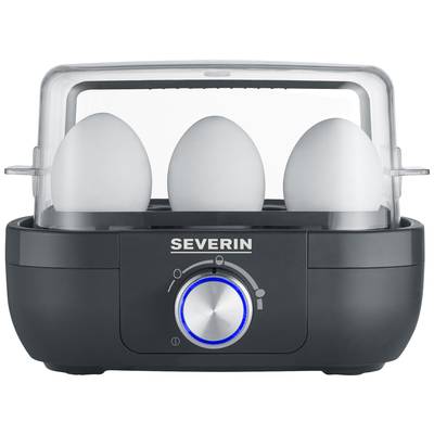 Severin EK 3166 Egg boiler BPA-free, with graduated beaker, with egg piercer Black-silver