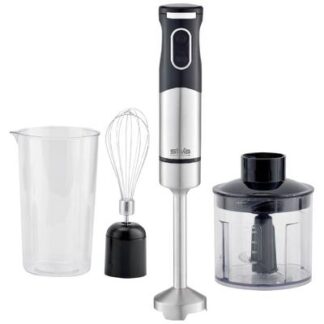 Silva Homeline SMS 6502 Hand-held blender 700 W with graduated beaker, with blender attachment, Whisk attachment Stainless steel, Black