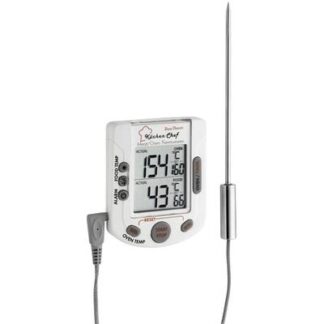 TFA Dostmann 14.1503 Kitchen thermometer Oven and core temperature, incl. touchscreen, incl. timer, Alarm Pork, Beef, Venison, Lamb, Rabbit, Veal, Poultry