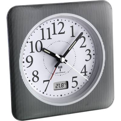 TFA Dostmann 60.1502.10 Radio Alarm clock Grey, White Alarm times 1