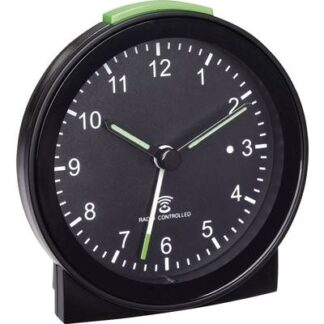 TFA Dostmann 60.1517.01 Radio Alarm clock Black Alarm times 1 Fluorescent Hands
