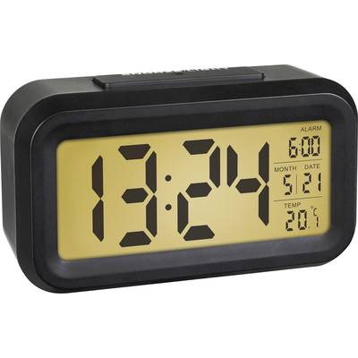 TFA Dostmann 60.2018.01 Quartz Alarm clock Black Alarm times 1