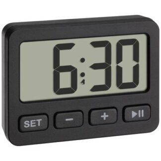 TFA Dostmann 60.2036.01 Quartz Alarm clock Black Alarm times 1 1 time setting
