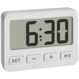 TFA Dostmann 60.2036.02 Quartz Alarm clock White Alarm times 1 1 time setting