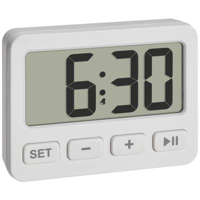 TFA Dostmann 60.2036.02 Quartz Alarm clock White Alarm times 1 1 time setting