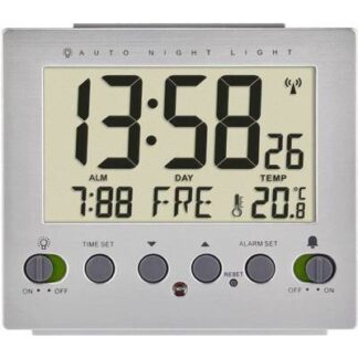 TFA Dostmann 60.2561.55 Radio Alarm clock Silver Alarm times 1