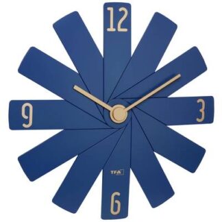 TFA Dostmann 60.3020.06 Quartz Wall clock 400 mm x 37 mm x 400 mm Blue, Midnight blue Noiseless movement